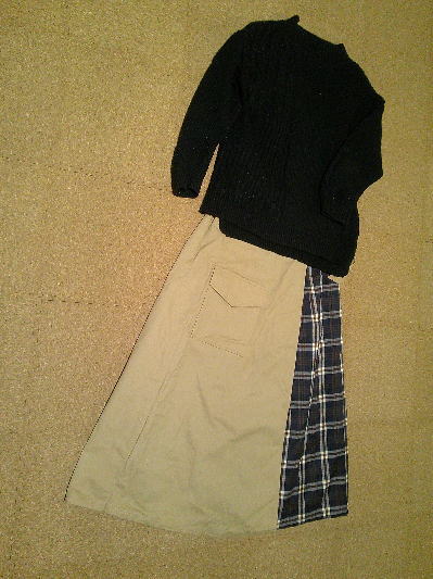 ８８）いつかのお出かけコーデ、フェイクレザーコート