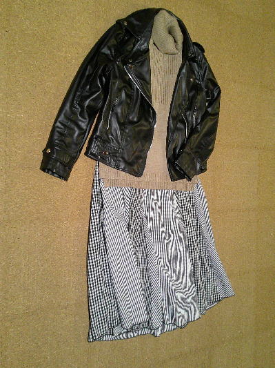 ６８）1,286円ライダースジャケット黒