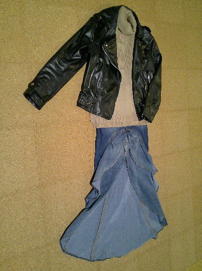 ６８）1,286円ライダースジャケット黒