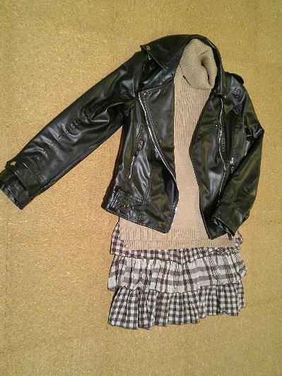 ６８）1,286円ライダースジャケット黒