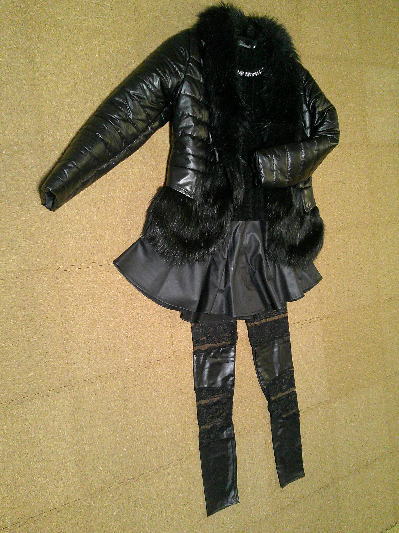 69)2,384円ファーレザージャケット