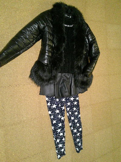 69)2,384円ファーレザージャケット