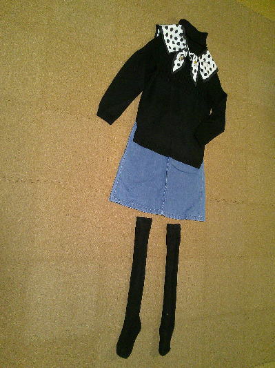 ７１）493円水玉のつけ襟