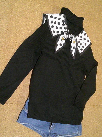 ７１）493円水玉のつけ襟