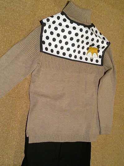 ７１）493円水玉のつけ襟