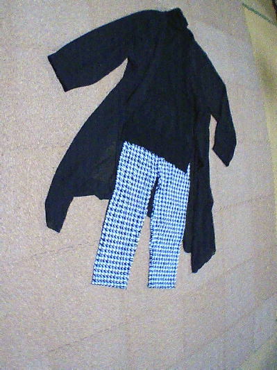 77)500円千鳥格子7分丈レギンス