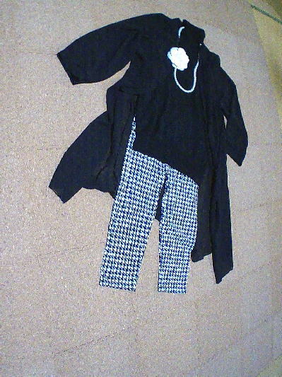 77)500円千鳥格子7分丈レギンス