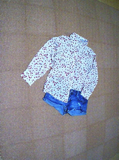 ７８）600円ハートのドットブラウス３