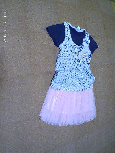 81)500円チュールのミニスカート