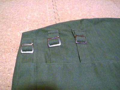 84)440円カーキの台形ラップスカート