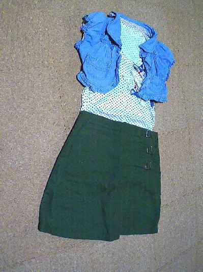 ８５）100円デニムのミニボレロ