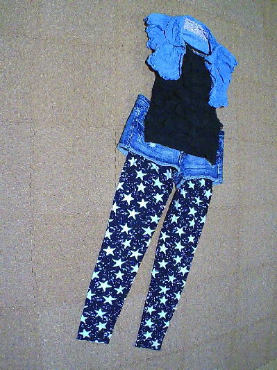 ８５）100円デニムのミニボレロ