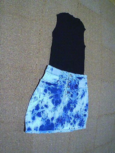 ９１）501円マーブルデニムスカート