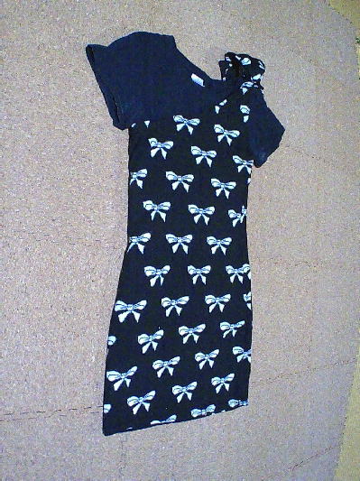 ９５）リボン柄ワンショルダーチュニック