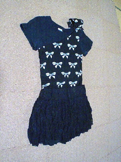 ９５）リボン柄ワンショルダーチュニック