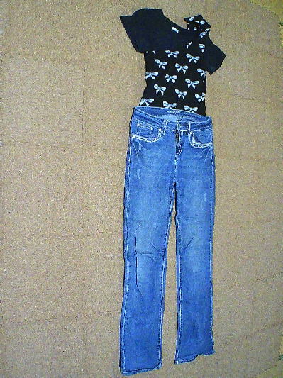 ９５）リボン柄ワンショルダーチュニック