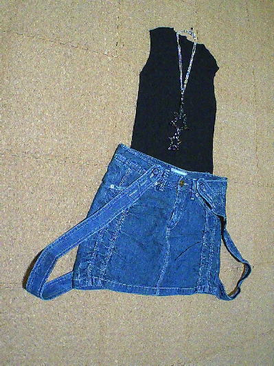 ９６）296円サマーニット・ノースリ黒