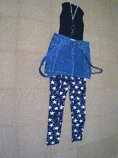 ９６）296円サマーニット・ノースリ黒