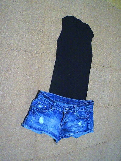 ９６）296円サマーニット・ノースリ黒