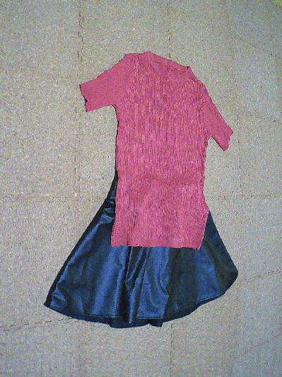 97)687円レザーのAライン・ミニスカート黒