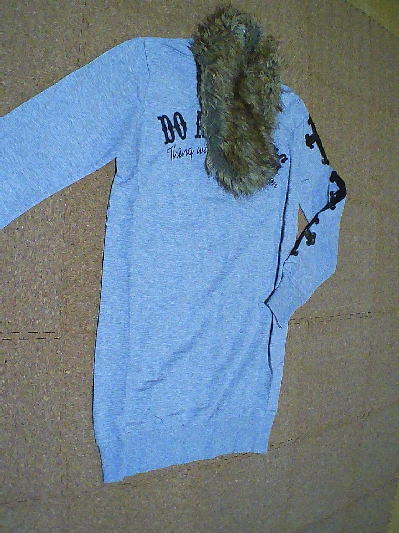 99)360円グレーのトレーナーワンピ