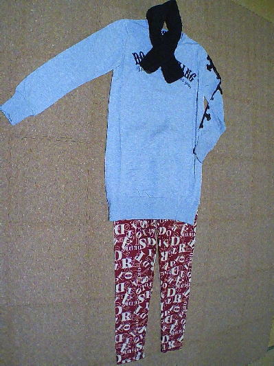 99)360円グレーのトレーナーワンピ