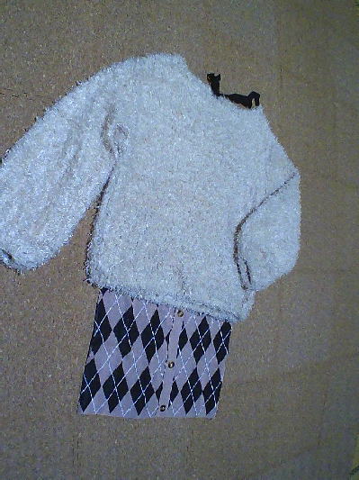 103)402円アーガイル柄ミニスカート