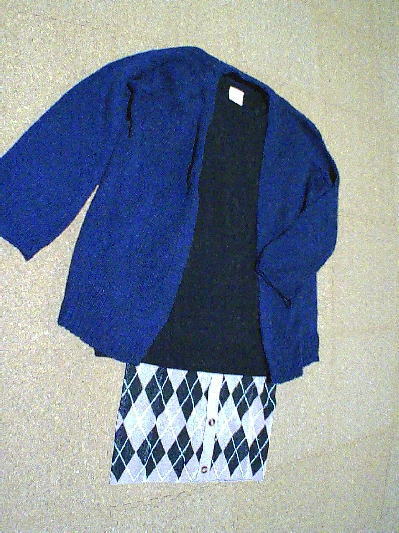 103)402円アーガイル柄ミニスカート