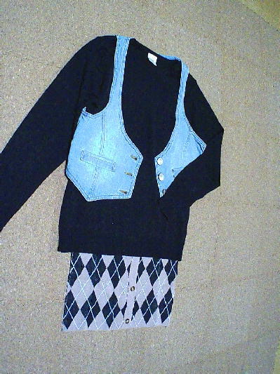 103)402円アーガイル柄ミニスカート