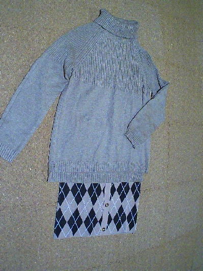 103)402円アーガイル柄ミニスカート