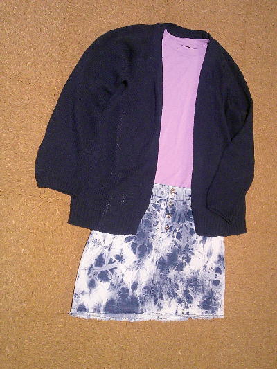 105）501円マーブルデニムスカート２