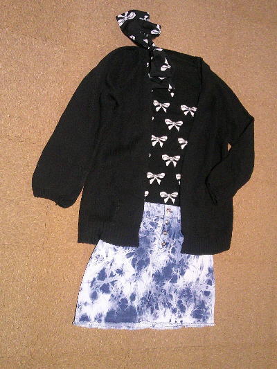 105）501円マーブルデニムスカート２