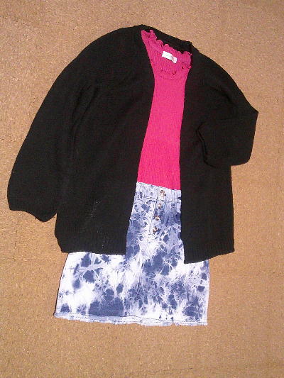 105）501円マーブルデニムスカート２