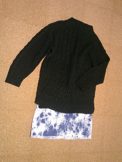 105）501円マーブルデニムスカート２