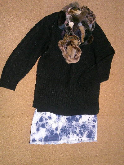 105）501円マーブルデニムスカート２