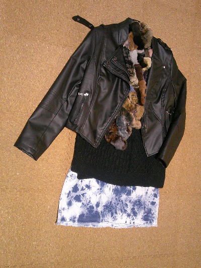 105）501円マーブルデニムスカート２