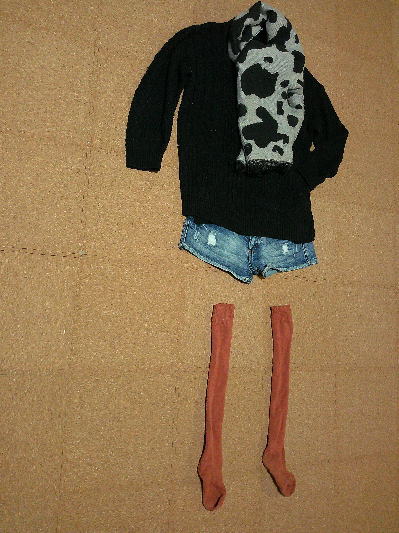 106)500円ラメ入り黒セーター