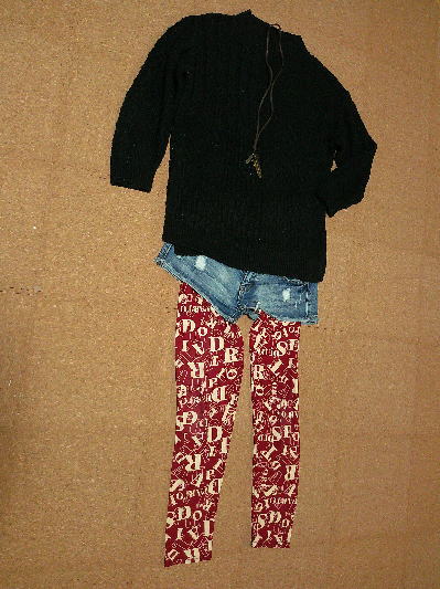 106)500円ラメ入り黒セーター