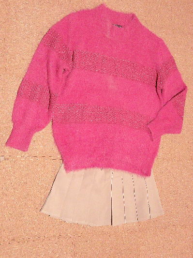 107)500円ラメ入りピンクセーター