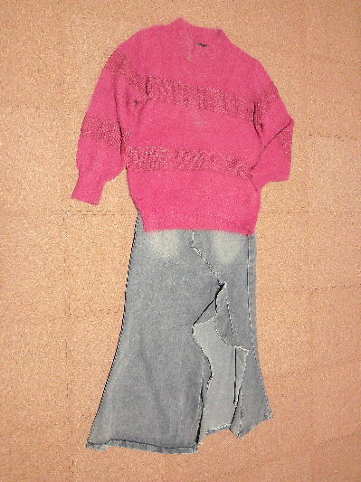 107)500円ラメ入りピンクセーター