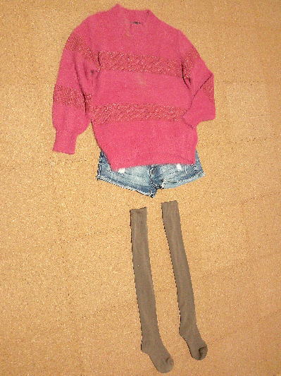 107)500円ラメ入りピンクセーター