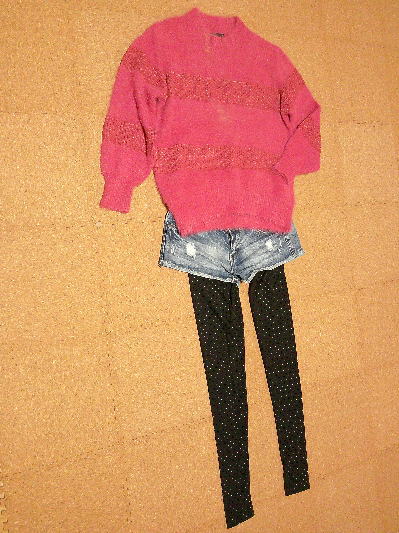 107)500円ラメ入りピンクセーター