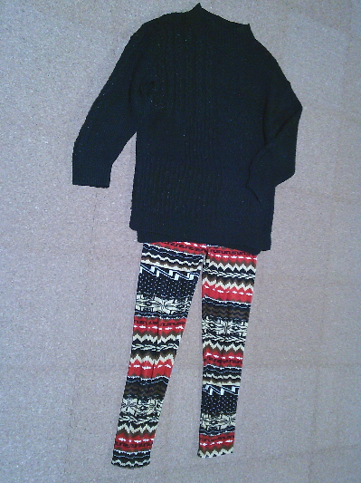 113)825円エスニック柄レギンス