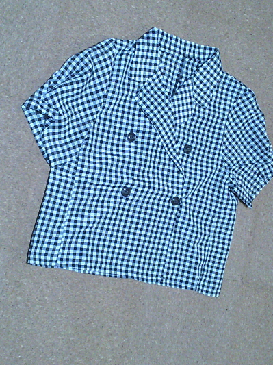 114）550円ギンガムチェックジャケット
