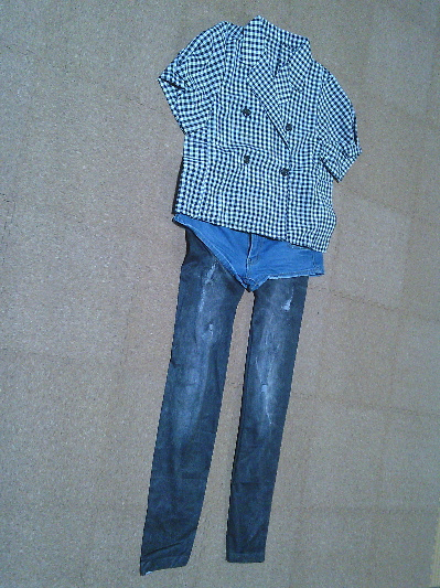 114）550円ギンガムチェックジャケット