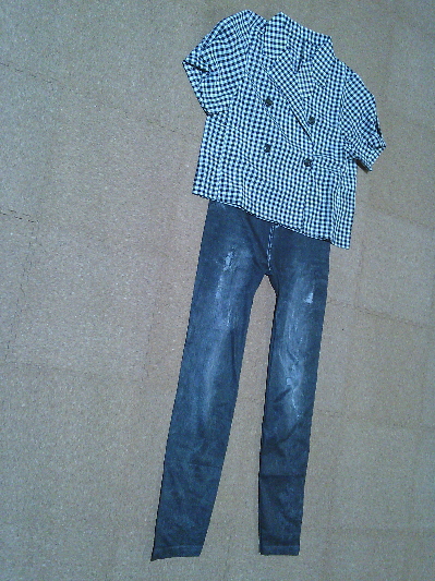 115)550円ギンガムチェックジャケット2