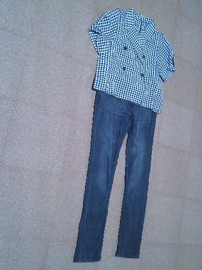 115)550円ギンガムチェックジャケット2