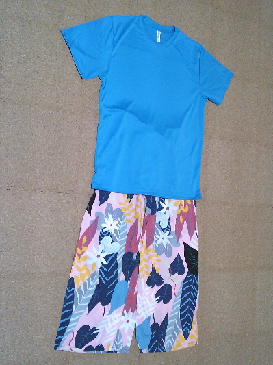 134)365円大きいサイズTシャツ・ブルー