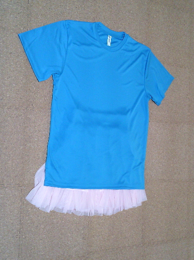 134)365円大きいサイズTシャツ・ブルー