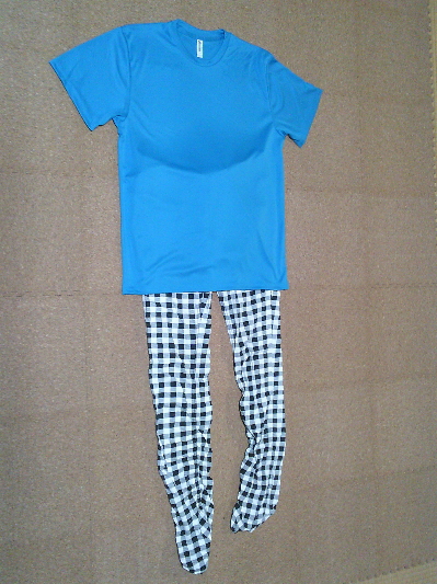 135)365円大きいサイズTシャツ・ブルー2